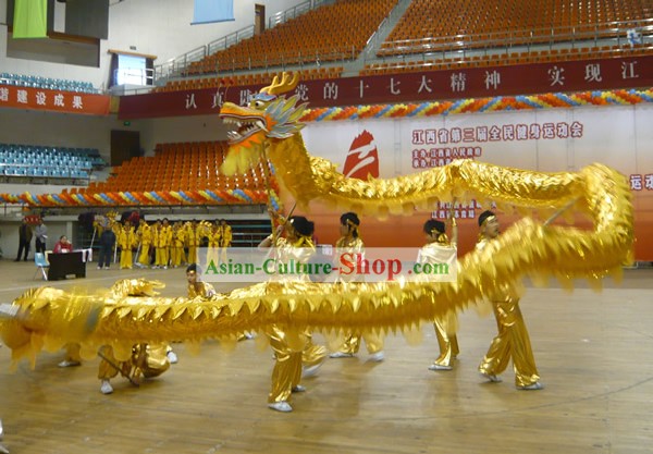 Shinning Grand Opening and Big Celebration Golden Dragon Dance Costumes Complete Set