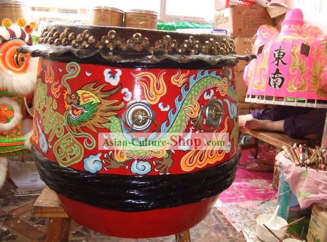 Hand Painted Dragon Dance Drum Set