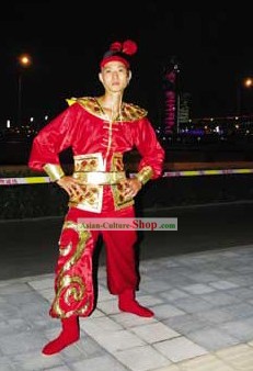 Beijing Olympic Games Opening Ceremony Dragon Dancer Uniform Complete Set