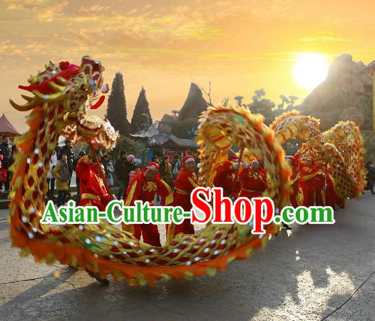 Chinese New Year Ceremony Tongliang Dragon Dance Costumes Complete Set