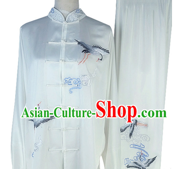 Top Crane Embroidery Tai Chi Championship Uniform
