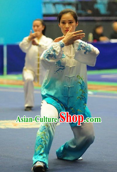 Top Color Change Tai Chi Yoga Clothing Yoga Wear Yang Tai Chi Quan Kung Fu Contest Uniforms for Women