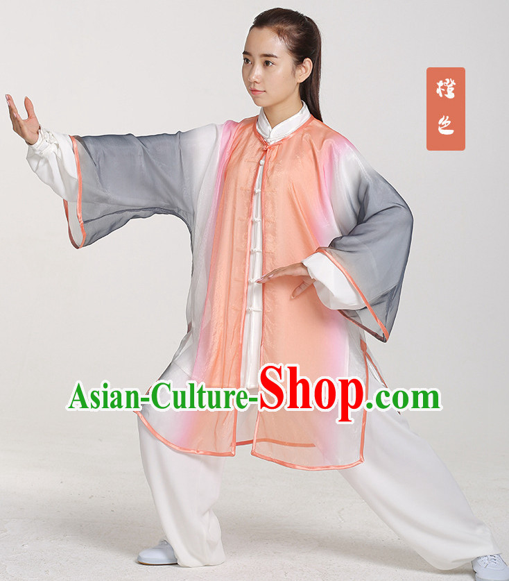 Top Chinese Traditional Taiji Tai Chi Dresses Uniforms Complete Set for Women or Men