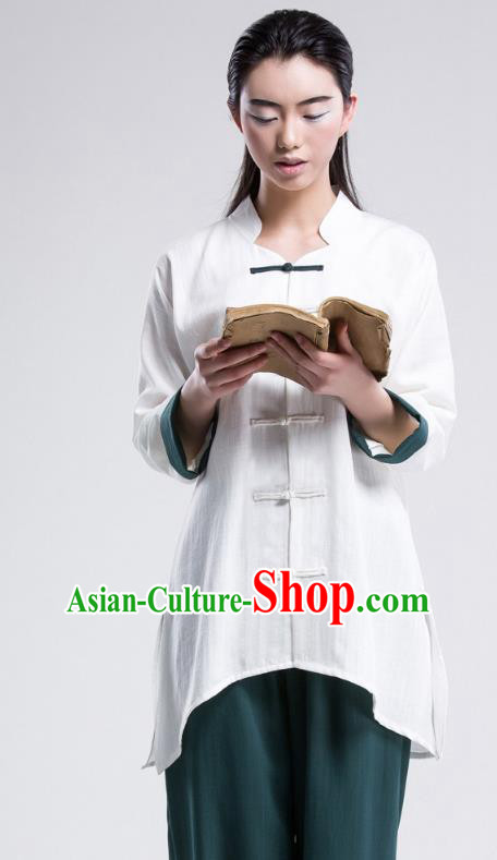 Top Grade Chinese Kung Fu Costume Martial Arts Uniform, China Tai Ji Wushu Plated Buttons Clothing for Women