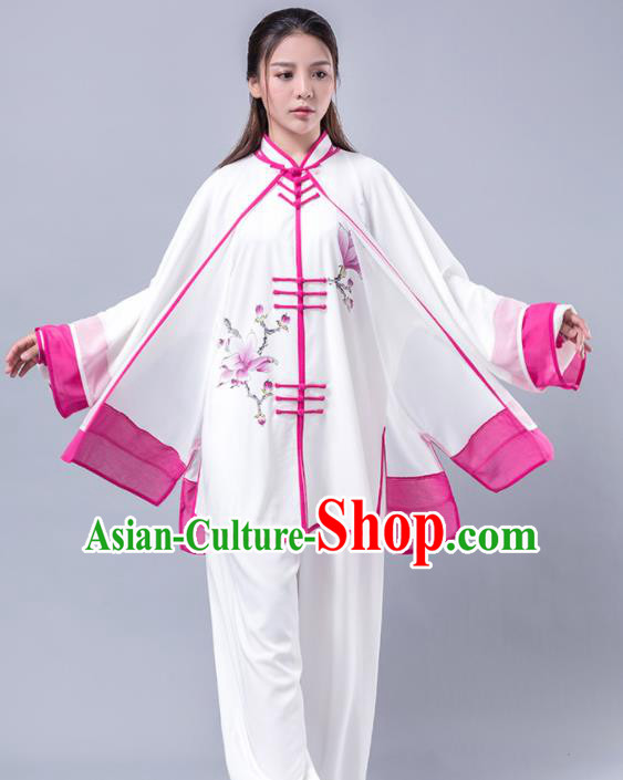Asian Chinese Martial Arts Traditional Kung Fu Costume Tai Ji Training Group Competition Uniform for Women