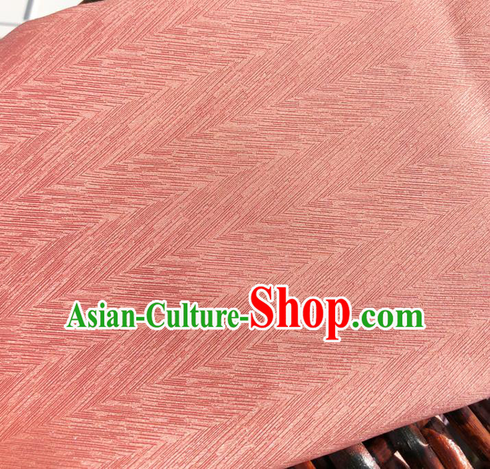 Top Quality Chinese Peach Pink Satin Fabric Traditional Asian Hanfu Dress Cloth Silk Material Traditional Jacquard Tapestry