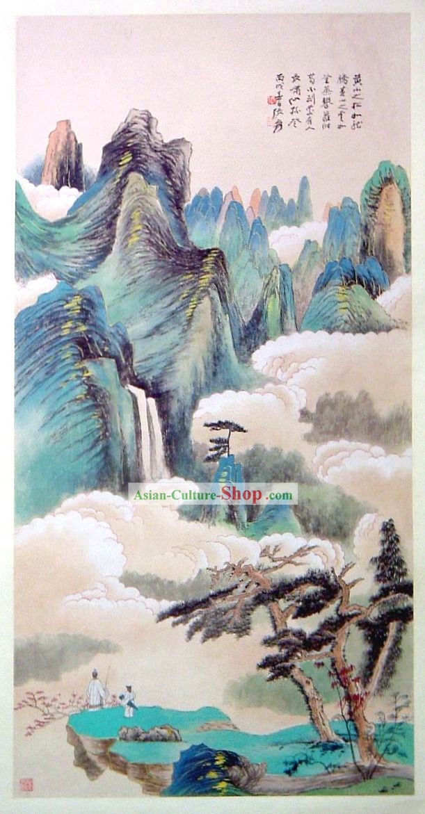 Pintura de Paisagem chinesa Dentro da Montanha
