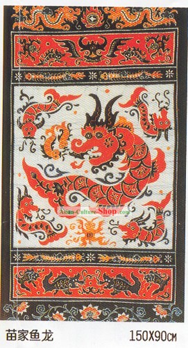 Poissons Batik dragon Hanging-antique