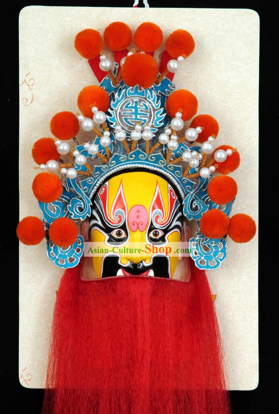 Handcrafted Peking Opera Decoração Máscara de suspensão - Dian Wei