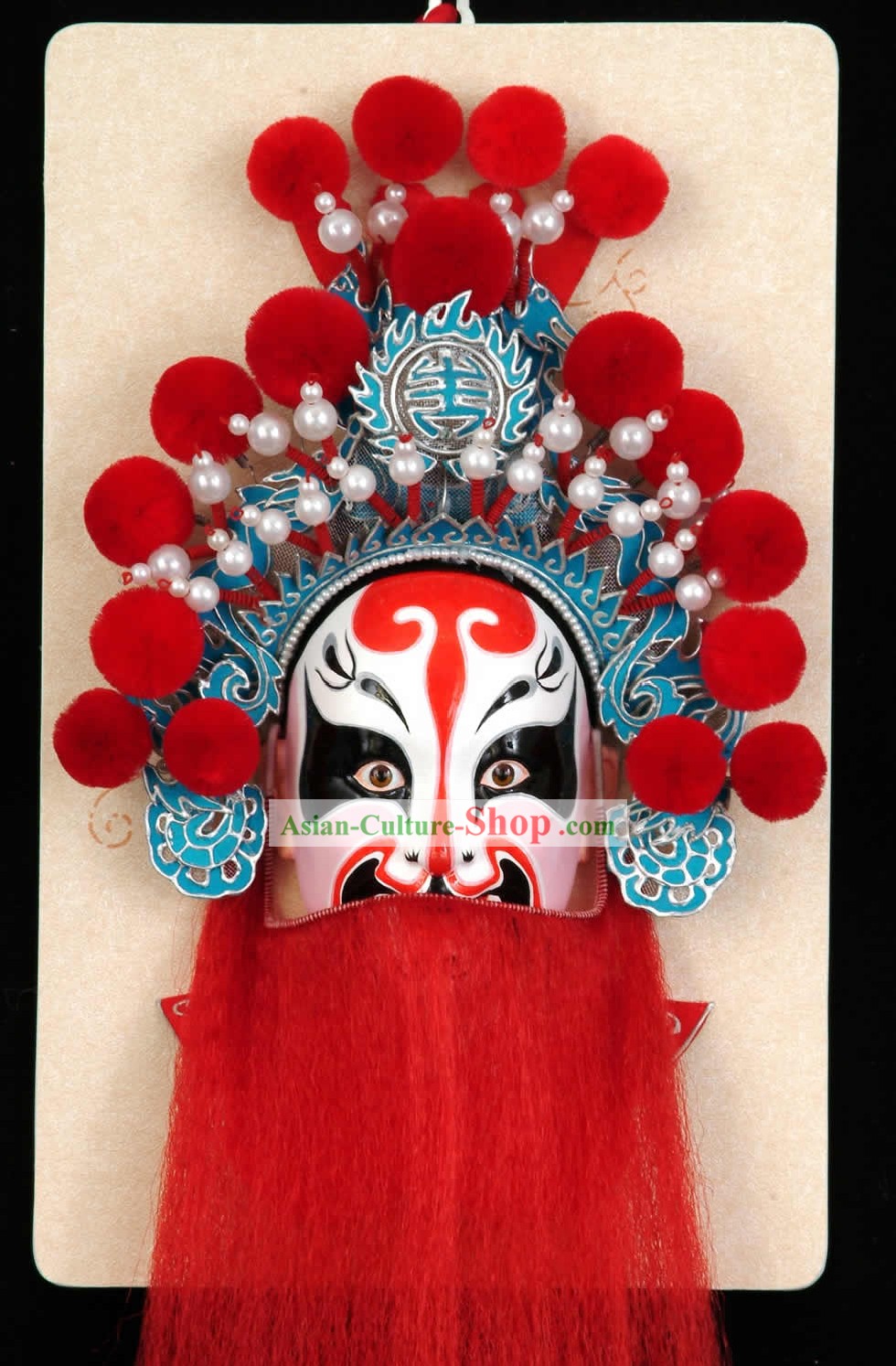 Handcrafted Peking Opera Décoration Masque Hanging - Meng Liang
