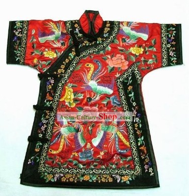 100% main Fabriqué Broderie chinoise Phoenix Empress Place Robe