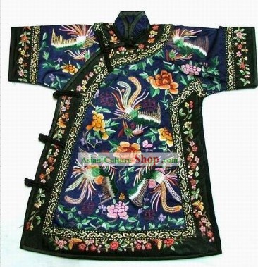 100% main Fabriqué Robe Broderie chinoise Impératrice Phoenix