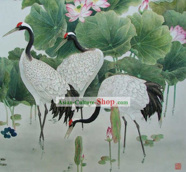 中国の古典大手は木Houseの固形装飾塗装 - 鶴グループの彫り