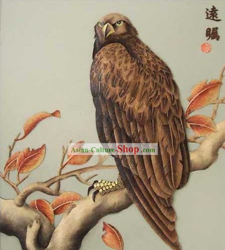 ウッドハウス固体装飾画 - 鷹彫中国の古典ハンド