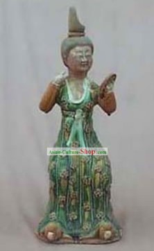中国の古典Archaized唐三彩の唐王朝女性像意思アップ