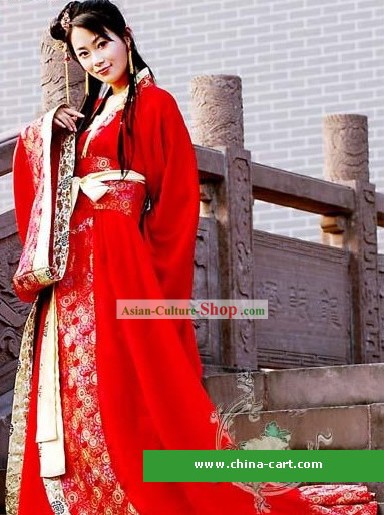 Supreme Ancient Chinese Traditional Wedding Clothing Complete Set for Bride