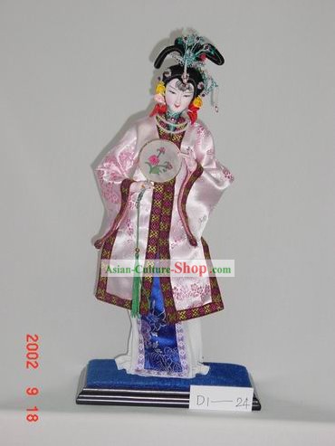 Handmade Pequim boneca Figurine Silk - Imperatriz com ventilador
