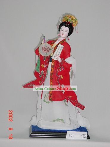 Handmade Pequim boneca Figurine Silk - Imperatriz bonita na Red
