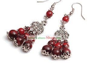 Tibet Silver Coral Earrings