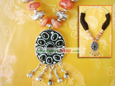 Tibet Natural Silver and Coral Necklace 3