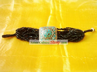 Tibet Natural Coral Song Stone Hand Chain 3
