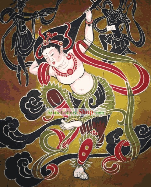 Batik Mulher Hanging Lute-