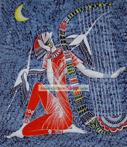 Hand Made Batik Hanging-Playing Harp