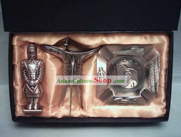 Marvellous China Terra Cotta Warrior Gift Set(three pieces set)