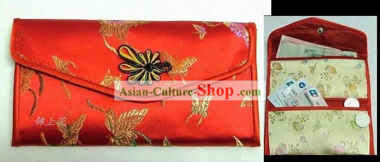 Purse chinoise classique Papillon Rouge