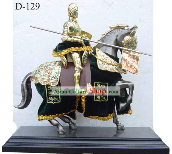 Chinese Classic Bronze Knight Figurine