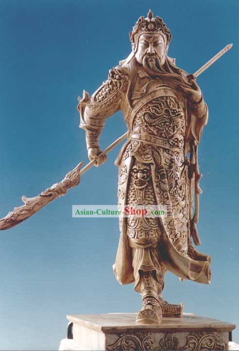 Chinese Classic Wood Statue Guan Gong