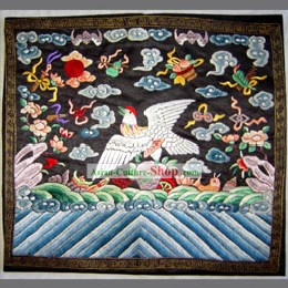 Qing Dynasty Fourth Grade Civilian Hand Embroidery Flake