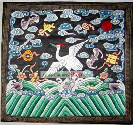 Qing Dynasty Sixth Grade Civilian Hand Embroidery Flake