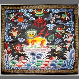 Qing Dynasty Second Grade Military Government Offical Hand Embroidery Flake