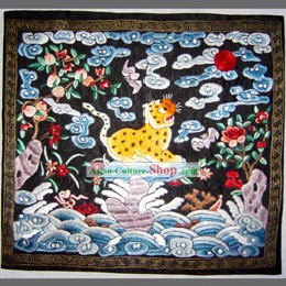 Qing Dynasty Third Grade Military Government Offical Hand Embroidery Flake