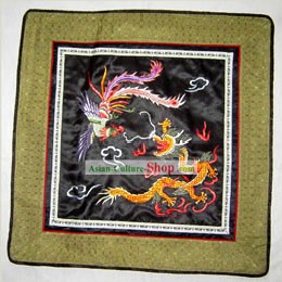 Chinoise main classique en broderie Flake-Dragon et Phoenix