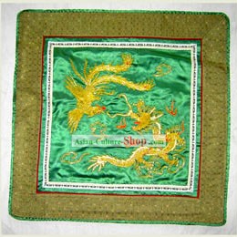 Chinoise main classique en broderie d'or Flake-Dragon et Phoenix