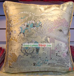 Chinese Classic Silk Cushion-Hundreds of Children