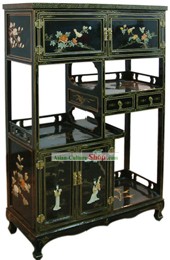 Chinese Palace Lacquer Ware Cabinet-Flower, Bird and Beauty