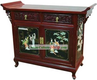 Chinês clássico Red Palace Gabinete Ware laca