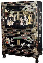 Chinês clássico laca Ware Gabinete Palace-Beauties