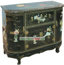 Chino palacio Laca Ware Gabinete-Fei Tian