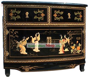 China Laca estilo antiguo Ware Gabinete