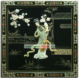 Palace Chinese Hanging laca Ware Espelho Série-Fairy Chang E