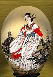 Chinese Wonders Hand Painted Colorful Egg-Diao Chan(one of four ancient beauties)
