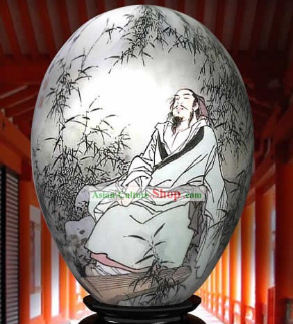 Mão Wonders chineses pintados coloridos Egg-Bai Juyi
