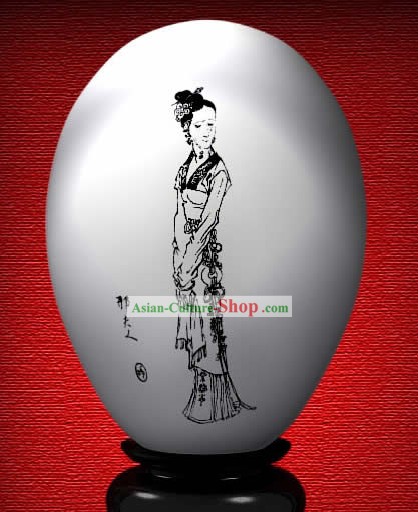Mão Maravilha chinês Painted Colorful Egg-Xing Senhora de O Sonho de Red Câmara