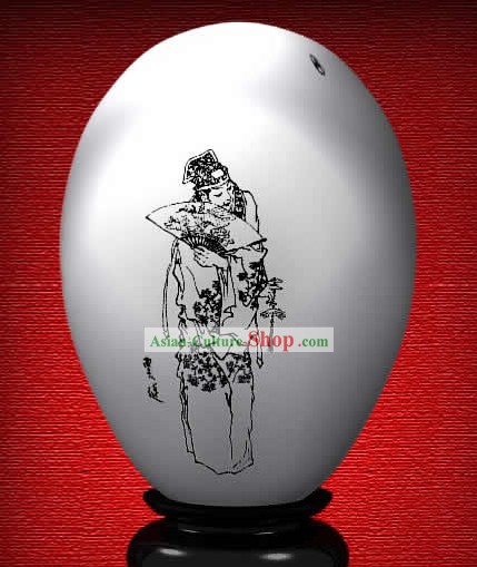 Chinese Wonder Hand Painted Colorful Egg-Jia Lian of The Dream of Red Chamber