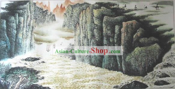 Pintura chinesa Yangtze River por Mo Xianglou