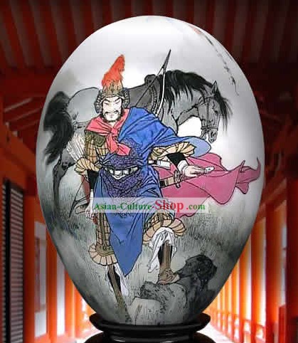 Chinese Wonders Hand Painted Colorful Egg-Du Fei Hero